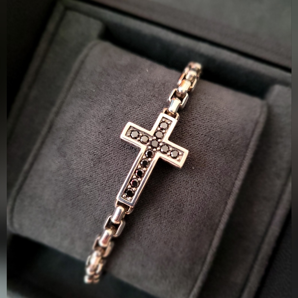 David Yurman Diamond Cross Bracelet